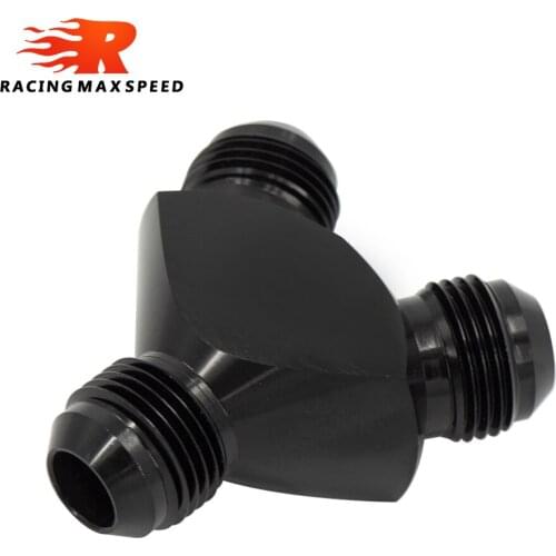 High Quality AN6 AN8 AN10 AN12 Aluminum Y Block Adapter Fittings Adaptor Black Y Type Oil Pipe Joint MYF-AN6AN8AN10