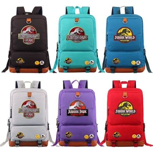 Fashion Adventure Dinosaur Jurassic Park World Boy Girl Book School Bag Women Bagpack Teenagers Schoolbags Men Student Backpack