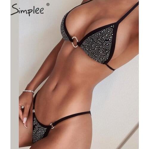 Купальники со стразами SIMPLEE China At AliExpress