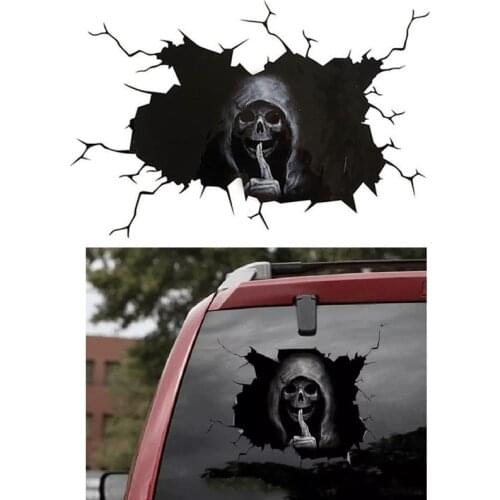 Funny Happy Halloween Wall Floor Sticker Horror Wall Stickers Silent Skull Sticker car Window Home Decoration Decal Decor Party