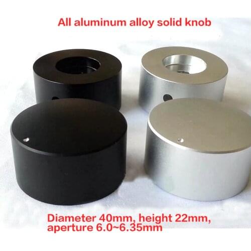 40*22mm Amplifier Chassis Tone Knob Volume Knob Solid Pure Aluminum Alloy Spherical Potentiometer Knob