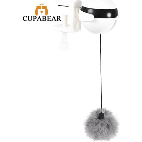 Funny Electric Lifting Cat Balls Toys Smart Educational Training Rope Flutter Rotating Cat Toys Pet Teaser Games Interactive