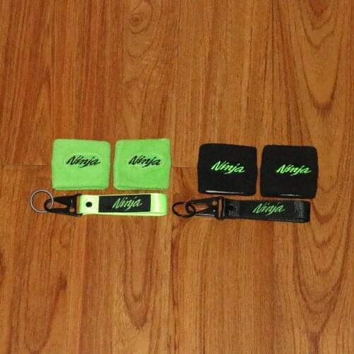 Green Black Motorcycle Front Brake Fluid Reservoir Clutch Tank Oil Cup Cover Socks For Kawasaki NINJA Brake Reservoir Sock