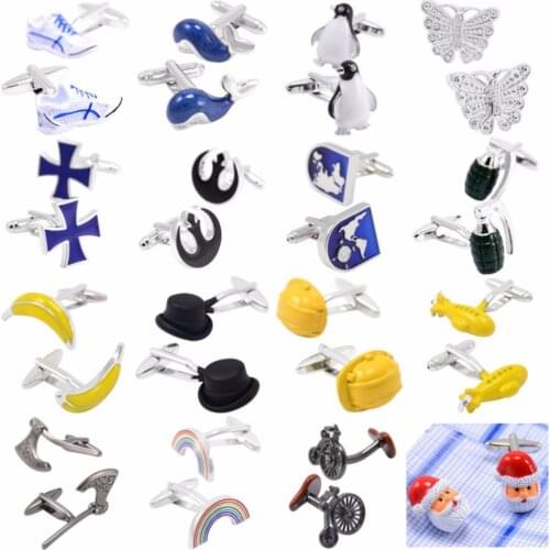 18 Styles Novelty Fashion Cufflinks for Mens Shirt Cuff buttons High Quality Brand Enamel Cuff links SAVOYSHI Jewelry