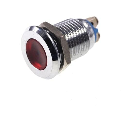 1pc LED Metal Indicator-Light 25mm Waterproof Signal-Lamp 3V/6V/12V/24V/110V/220V Red Green Yellow Orange Blue White