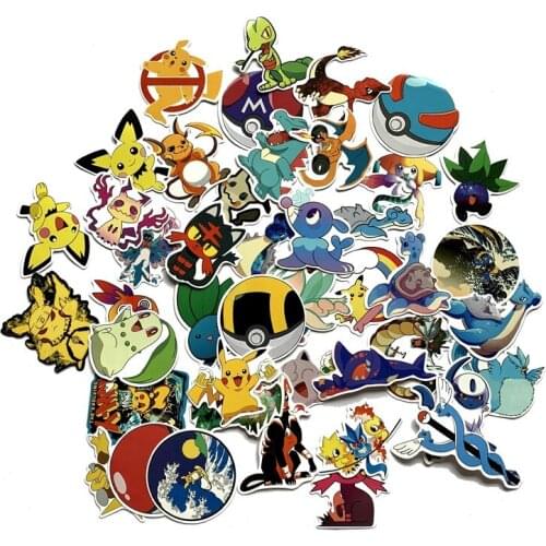 10 Sets=450PCS Pokemon Stickers Car Motorcycle Skateboard Waterproof Stickers