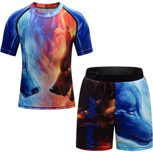 Cody Lundin 4 -14 Years Kids Tshirts And Shorts 2 Pieces Fashion Sublimation Printed Sport Sets For Children