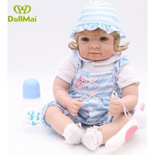 22inch 55cm Silicone Reborn Dolls Lifelike Baby Boys Newborn Fashion Doll Christmas Gift New Year Gift Bebes reborn menino