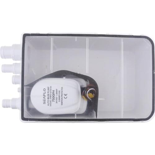 24V 600GPH Shower Sump Pump System Auto Bilge/Drain Box For Boat