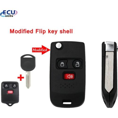3 Buttons Folding Remote Key shell Flip Fob Shell For Ford Crown Victoria Escape Expedition Explorer Sport Trac