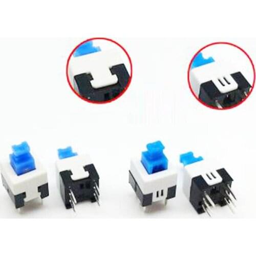 50pcs Mini square switch push button switch 6 pins on-off toggle switch self locking/unself locking/unself locking plus