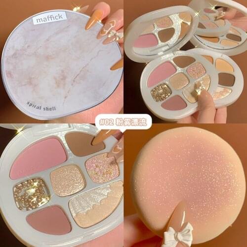 8 Color Eyeshadow Palette matte Shiny Matte Glitter Pigment Eye Shadow Waterproof Long-lasting Metallic Diamond Makeup Palette