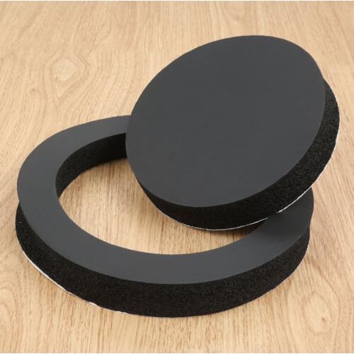 6.5" Rubber Foam Car Speaker Ring Bass Door Trim Sound Insulation Audio Speakers Prevent Diffusion Voice Beautify Self-Adhesive