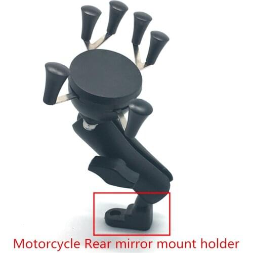 95mm Length Motorcycle Rearview Mirror Base Holder Double Socket Arm Ball Mount for Gopro Cellphone for iPhone 7 7+ 6s Ram Mount