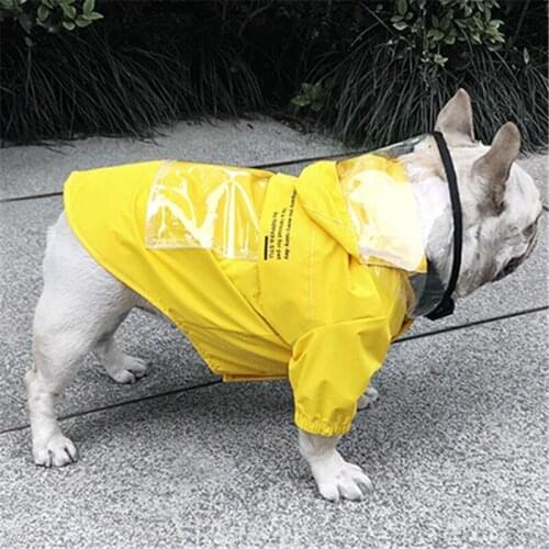 Dog Raincoat Pug Clothes French Bulldog Clothing Waterproof Coat Jacket Outfit Welsh Corgi Costume Bulldog Clothes Dropshipping