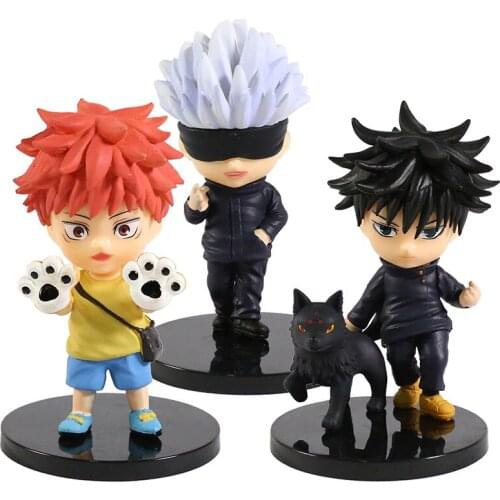 Jujutsu Kaisen Itadori Yuji Gojo Satoru Fushiguro Megumi Q Version Figurine Collection Figure Model Toy Gift