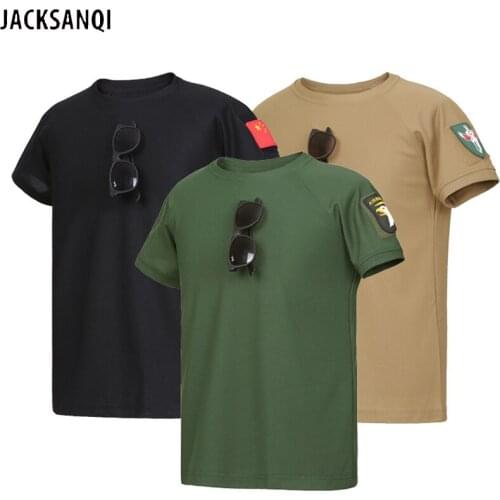JACKSANQI Men Summer Quick Dry Tactics Shirts Hiking Running Fishing Sport Breathable Top Trekking Camping Hooks Clothing RA486