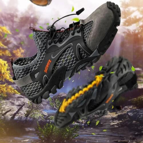 Men Hiking Shoes Mesh Quick-dry Non-slip Climbing Shoes Male Sneakers Outdoo Travel Cycling Fishing Water Shoes Large Size 50