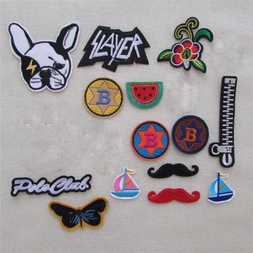 Hot sell brand new high quality fashion hot melt adhesive applique embroidery patches stripes DIY clothing accessory C5360-C5381