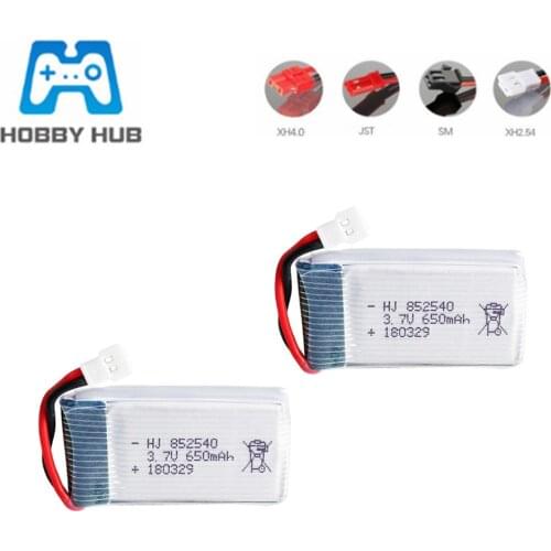 3.7V 650mAh lipo battery For Syma X5 X5C X5C-1 X5SC X5SW X6SW H9D H5C L15FW RC Drone parts 852540 3.7V Rechargeable Battery 2PCS