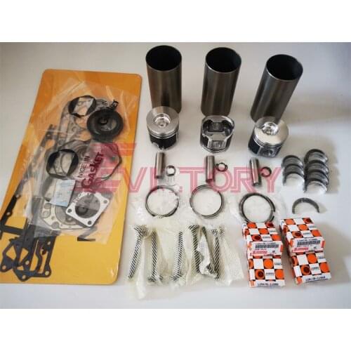 Yanmar excavator 3TNV84 rebuild kit piston liner bearing gasket valve pump rod