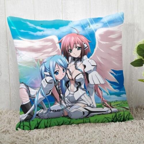 Custom Pillow Cases Sora No Otoshimono Square Pillowcase Christmas Zippered Pillow Cover 40*40cm,45*45cm(One Side)