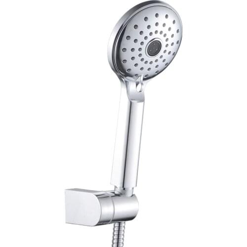 New Pressurized Shower Head ABS Plating Handheld Shower Bathroom Accessories Round ABS Nozzle Filter Shower shower panel