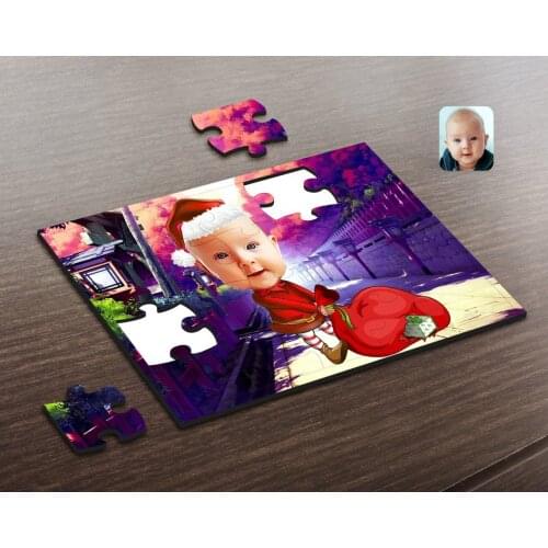 Personalized Baby Caricature Of Wooden Puzzle-6