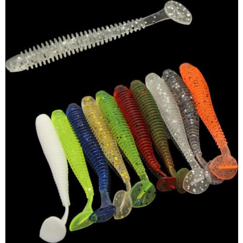 10pcs/Lot Soft Lures Silicone Worms Baits 5cm 6cm 7.5cm Jigging Wobblers Fishing Lures Artificial Swimbaits For Bass Carp Tackle