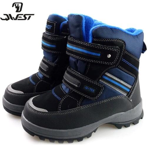 QWEST (by FLAMINGO) Wool Keep Warm Waterproof High Quality Anti-slip Kid Snow Boots for Boy Size 35-40 Free Shipping 72M-QK-0426