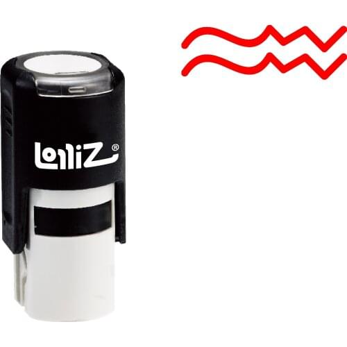 LolliZ European Renaissance Series - Aquarius Symbol (The Water-bearer) Self-Inking Rubber Stamp
