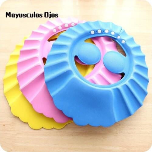 ZH 1PC Thickening Adjustable Baby Shampoo Cap Child Shower Cap Waterproof Cap