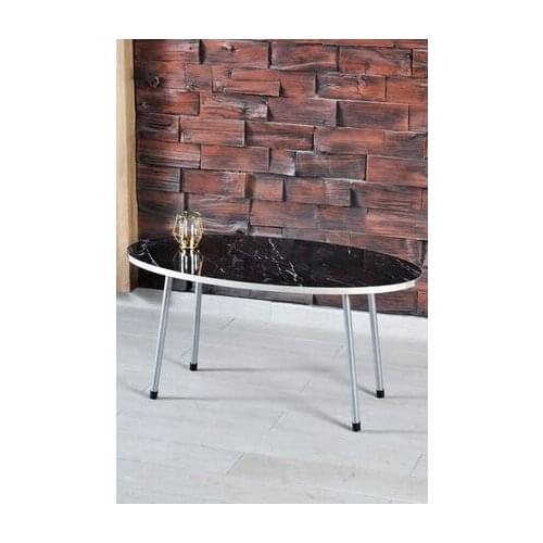 Modern Center table Ellipse Silver Metal Toe Bendir Silver coffee tables table basse furniture living room table