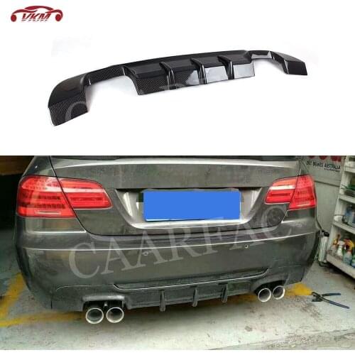 Carbon Fiber Rear Bumper Lip Spoiler for BMW 3 Series E92 E93 M sport Coupe Convertible 2007 - 2013 Fins Shark Style Diffuser