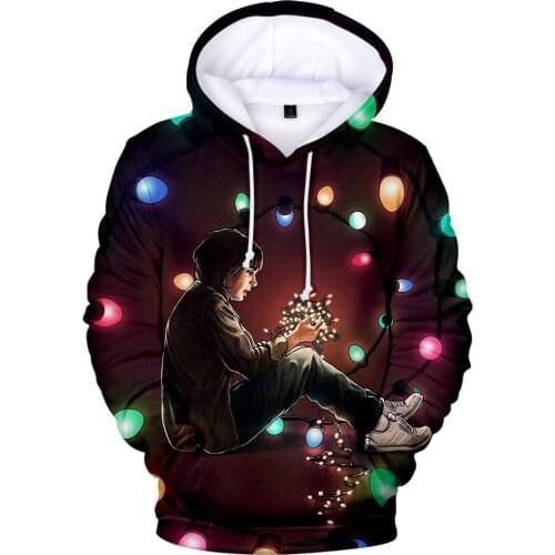 Hot Stranger Things Series 3 Hoodies Mens/Women 3D Hoodie Sweatshirts Stranger Things Season 3 Pullovers Mens Hip Hop Cap Coats