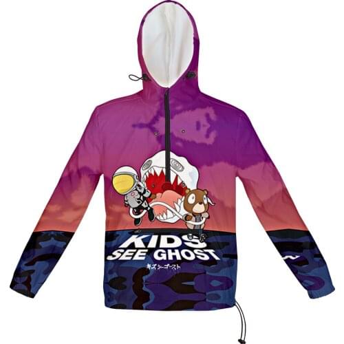 WAWNI Kids See Ghosts Windbreaker 3D Tracksuit Unisex Sweatshirt Long Sleeve Harajuku Streetwear Fashion High Quality 2020 New