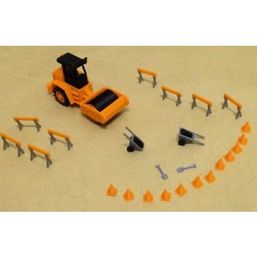 1:87 Model Train ho scale road roller and accessories diy kit architectural model material sand table model materials