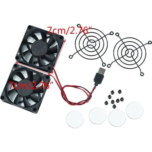 1Set Cooling Fan USB Fan Cooler for A-SUS RT-AC68U/AC86U/AC87U/R8000 Router Q81F