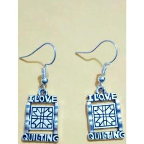 1Pcs Fast delivery Rock Dangle Earrings I love sewing for Women /Girl Droop Earrings Fashion Jewelry Gifts