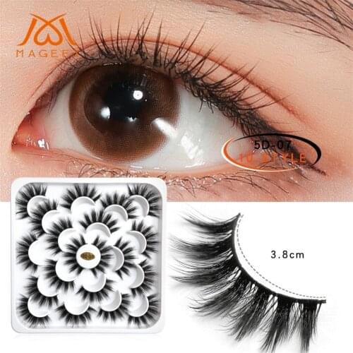 10 Pairs 5D Mink Lashes Natural False Eyelashes Dramatic Volume Fake Lashes Makeup Eyelash Extension Silk Eyelashes FD