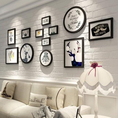 12 Pieces Diy Wall Hanging Photo Frame Family Pictures Display Picture Frames on the Wall Photo Frames for Home Decor Wall Art L