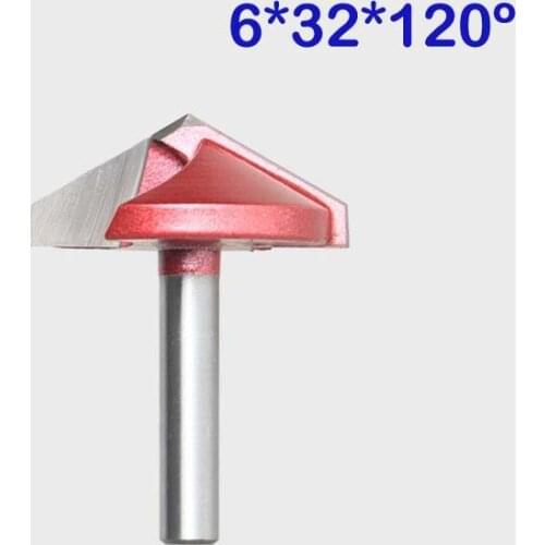 2pcs 6mm*32mm*120 degree V Groove bits blades / 3D milling V bits for engraving machine