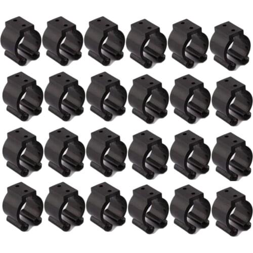 24 PCS Cue Locating Clip Holder Regular Fishing Rod Storage Clips for Pool Cue Racks 24mm, for Fishing Rod Storage Rack