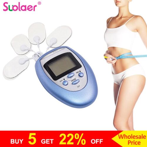 4 Pads TENS Full Body Massager Electrical Vibrating Meridian Pulse Muscle Stimulator Pain Relief Physical Therapy Massage Device