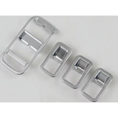 4Pcs/Set ABS Inner Door Sequins Window Lift Switch Cover Sticker For Audi Q7 2017 Car Accessories