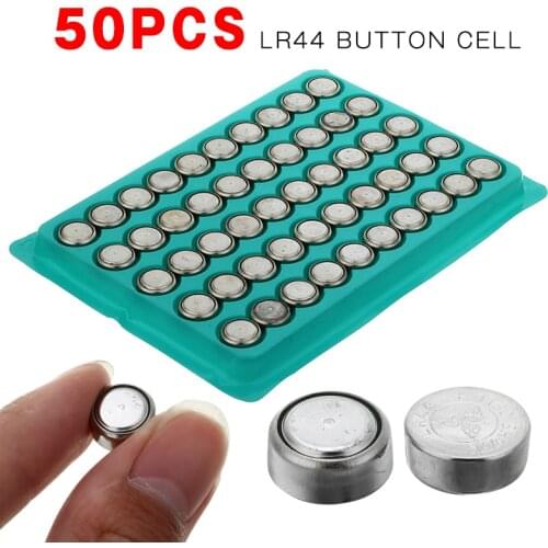 Pohiks 50pcs LR44 AG13 1.5V Button Battery AG13 357 SR44 A76 LR1154 Cell Coin Alkaline Batteries For Watch Calculator