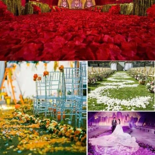 500Pcs Multicolor Fake Rose Petal Girl Toss Silk Petal Artificial Flower For Wedding Party birthday Home Decoration Accessories