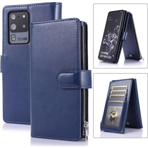 A71 A51 A41 A31 A50 10 Card Slots Leather Wallet Case For Samsung Galaxy S20 FE S10 S9 S8 Note 20 Plus A50 Magnetic Flip Cover