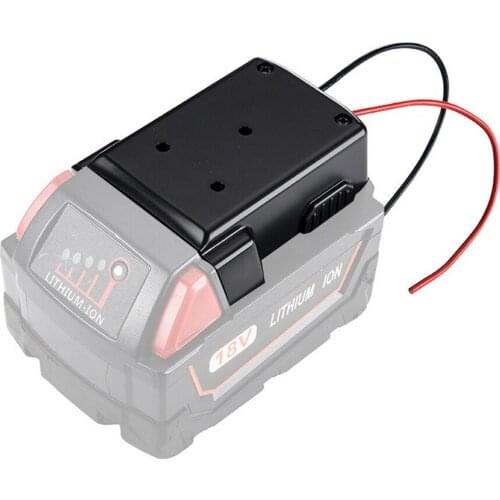 Battery Adapter for Milwaukee M18 18V Li-Ion Battery Power Connector Adapter Dock Holder With 14 Awg Wires DIY Power Tools