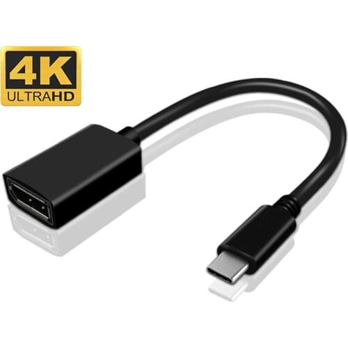 SOONHUA Type-C To DP Displayport Adapter Audio Video Cable​ Converter HDTV Multi-Layer Shield Cable Support 4K 5Gbps